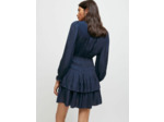 Robe en satin à volants