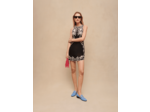 Robe courte broderie palmiers