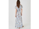 Robe asymétrique en satin imprimé