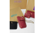Porte-cartes zippé en cuir embossé