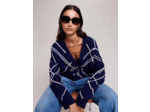 Cardigan en maille à rayures