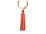 Charms de Lancel - Base porte-clés pompon personnalisable - Cuir de vachette lisse et métal