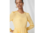 Robe patineuse en jacquard jaune
