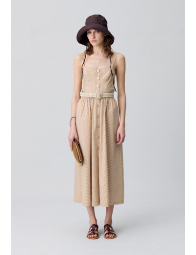 Robe longue rayée