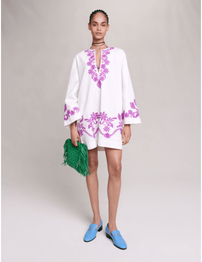 Robe tunique brodée