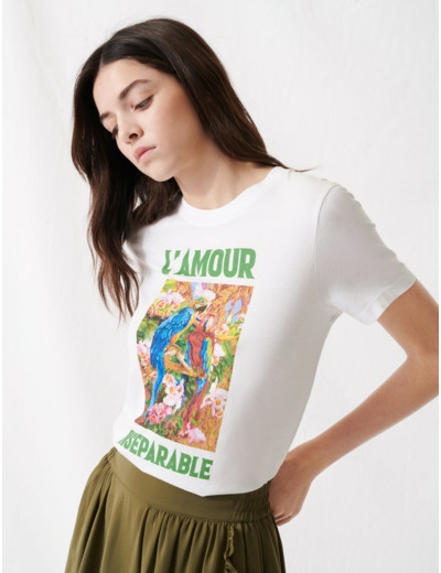 T-shirt blanc sérigraphié