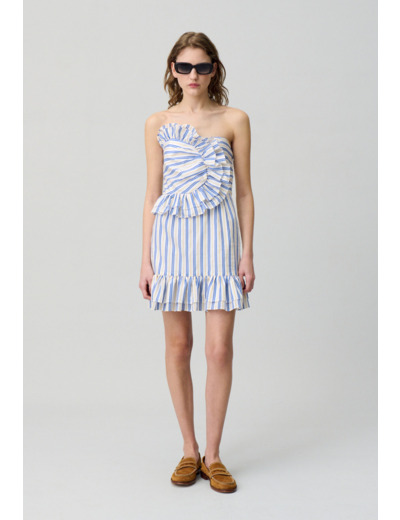 Robe courte volantée