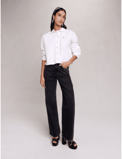 Chemise courte en coton