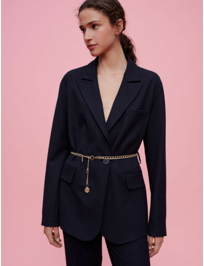 Veste de tailleur à rayures tennis