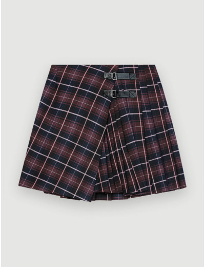 Jupe plissée à carreaux façon kilt