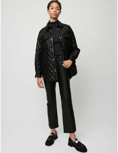 Pantalon en cuir stretch