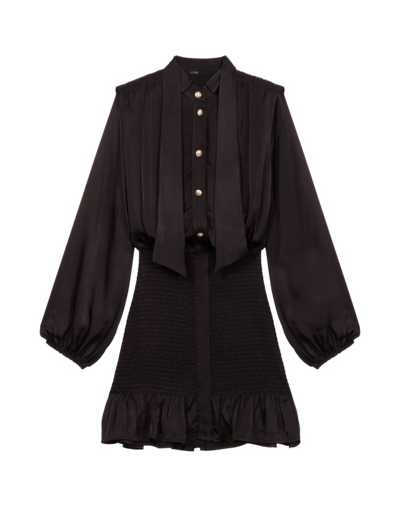Robe courte smockée