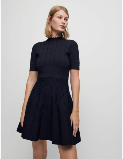 Robe patineuse en maille jacquard