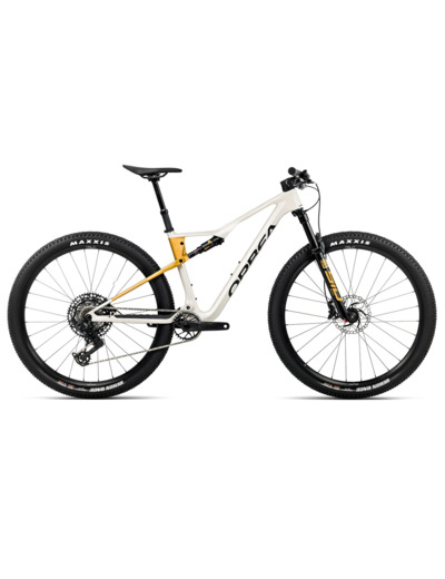 VTT tout suspendu OIZ M21 Blanc Ivoire/Jaune Bourdon