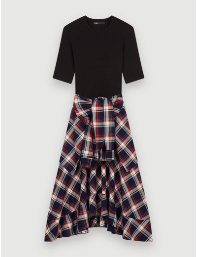Robe trompe-l'œil à carreaux