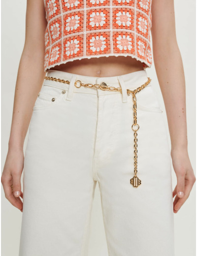 Ceinture chaine à logo clover