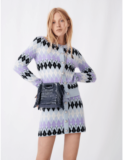 Cardigan jacquard argyle