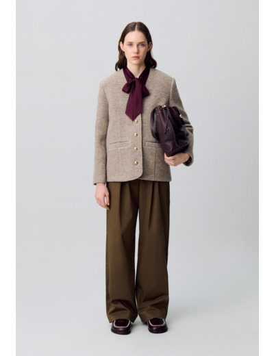 Veste boutonnée laine