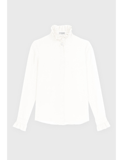 Chemise à col victorien écru