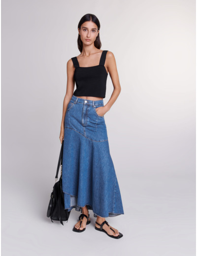 Jupe en denim asymétrique