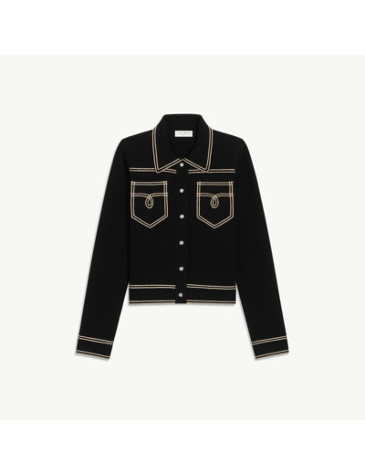 Cardigan à surpiqûres
