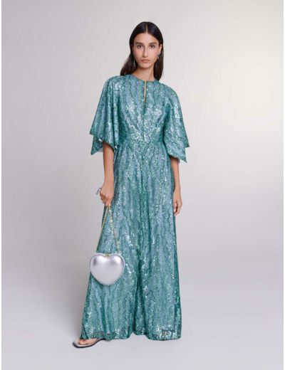 Robe longue à sequins
