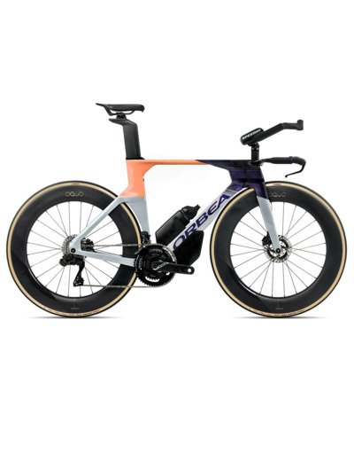 Vélo de triathlon ORDU M10ILTD UCI Argent/Tanzanite/Orange