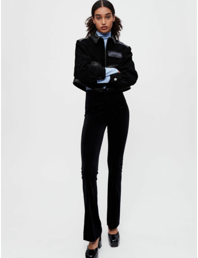Pantalon en velours stretch