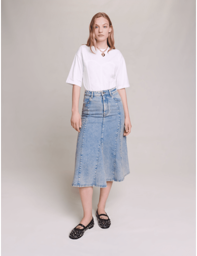 Jupe midi en denim