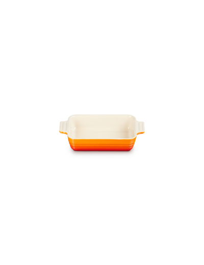 Plat rectangulaire classique 18cm en céramique volcanique