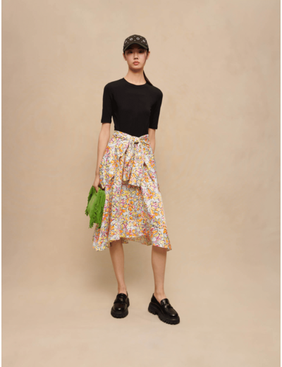 Robe nouée à imprimé fleuri
