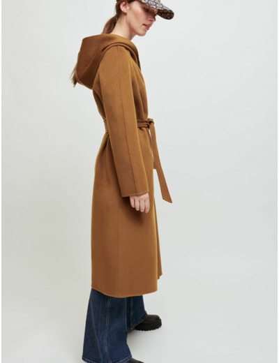Manteau à capuche en double face