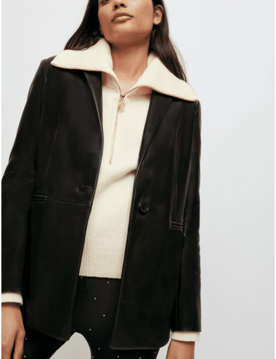 Veste en cuir d'agneau