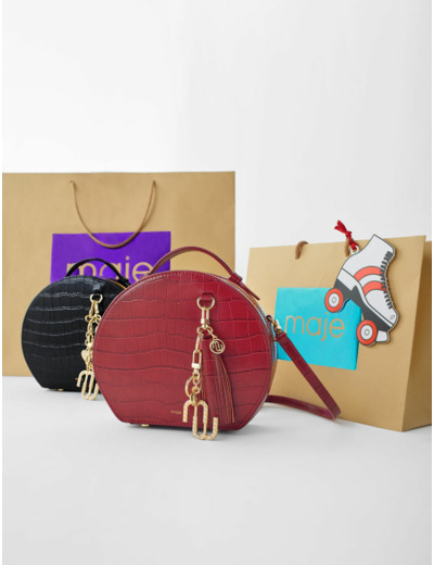 Porte-clés doré à perles