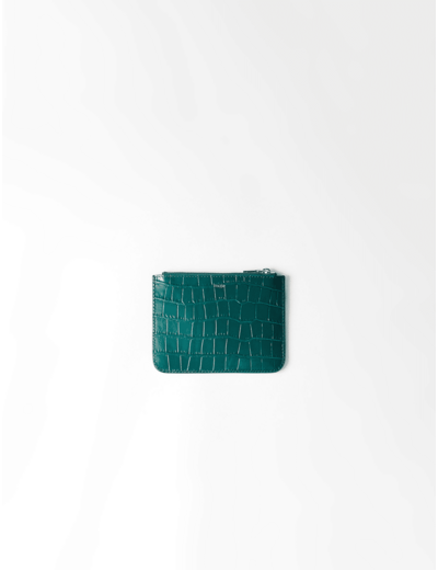 Portefeuille en cuir craquelé