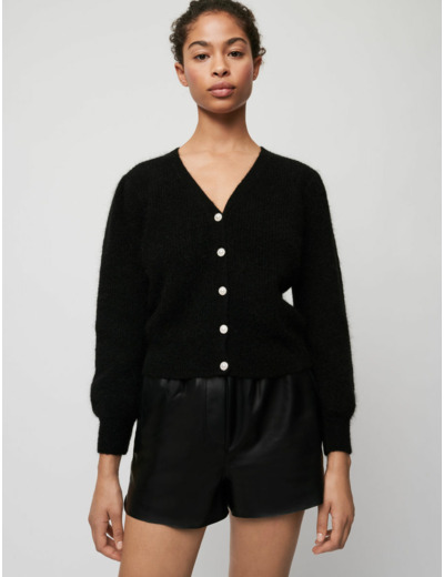 Cardigan en laine et mohair