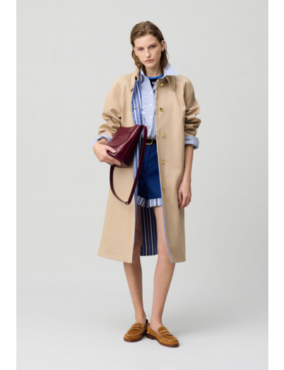 Trench mi-long droit