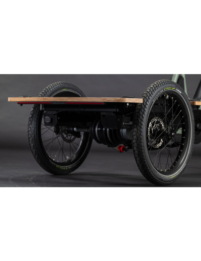 Vélo cargo électrique TRIKE FLATBED HYBRID 750 Gris