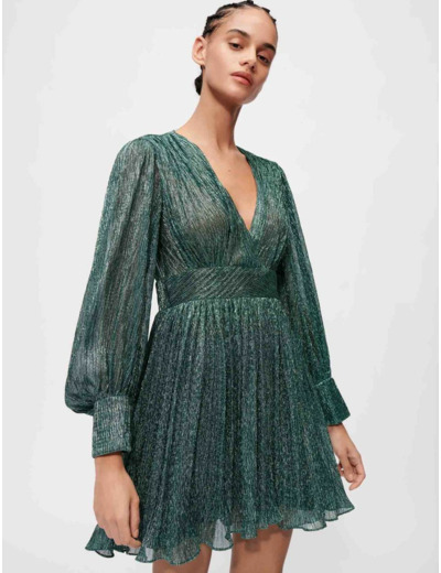Robe patineuse en plissé