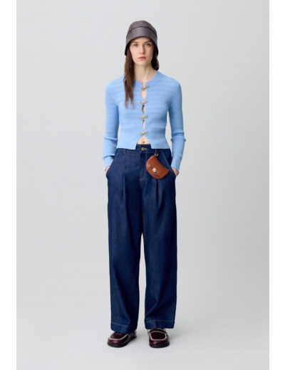 Pull maille fine nœuds