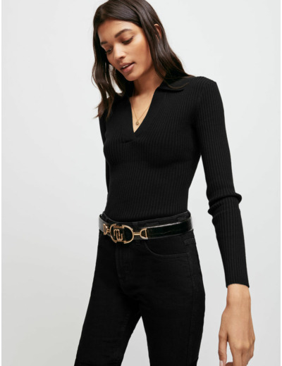 Pull décolleté à col