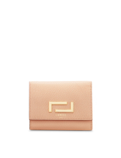Pia de Lancel - Portefeuille compact medium rabat - Petit modèle - Nude