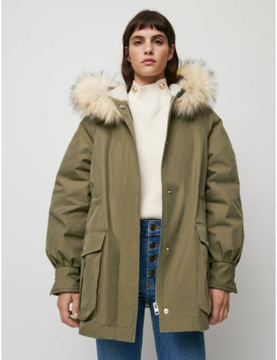 Parka en coton à capuche