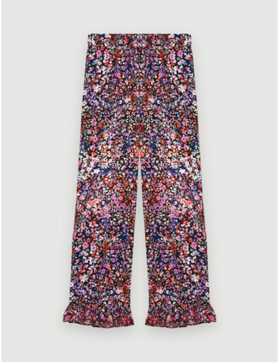 Pantalon fluide imprimé fleurs