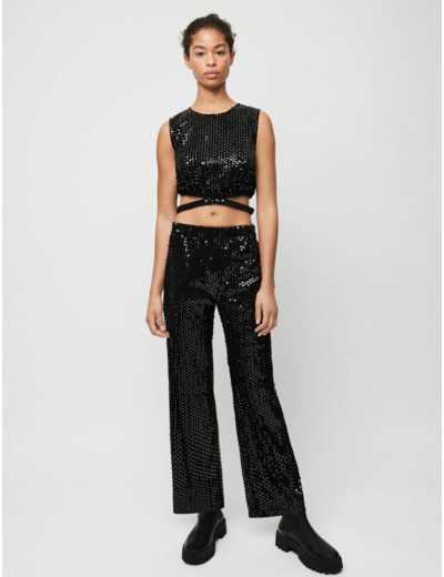 Pantalon large et droit