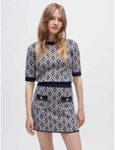 Jupe en maille jacquard