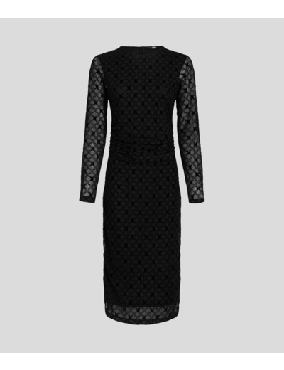 FESTIVE MONOGRAM MESH DRESS