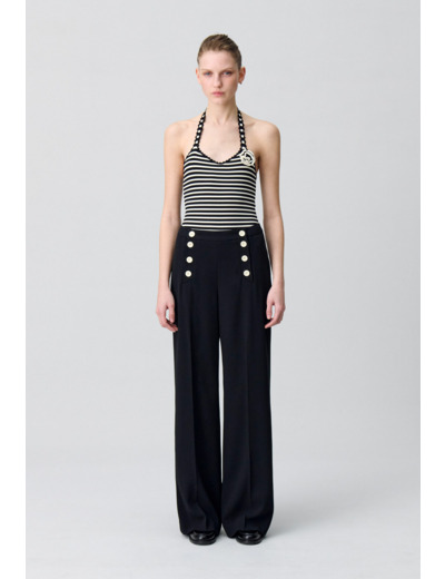 Pantalon droit à pont