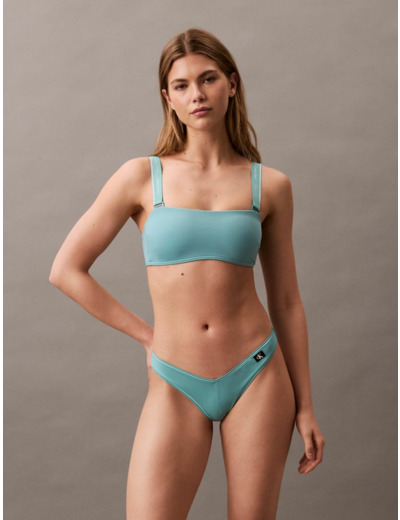 Bandeau bikini top avec coussinets amovibles et bretelles
