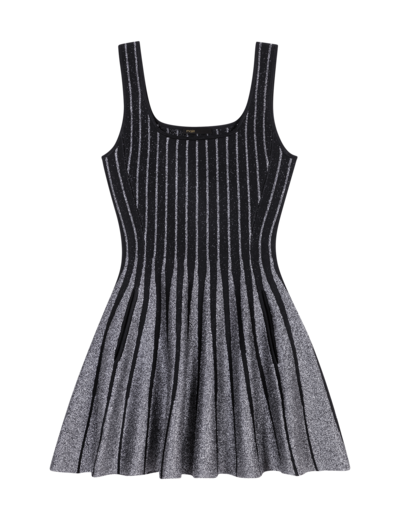 Robe courte en maille jacquard